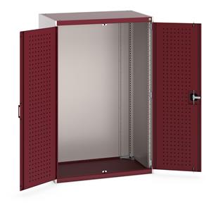 40021065.** cubio cupboard with perfo doors. WxDxH: 1050x650x1600mm. RAL 7035/5010 or selected